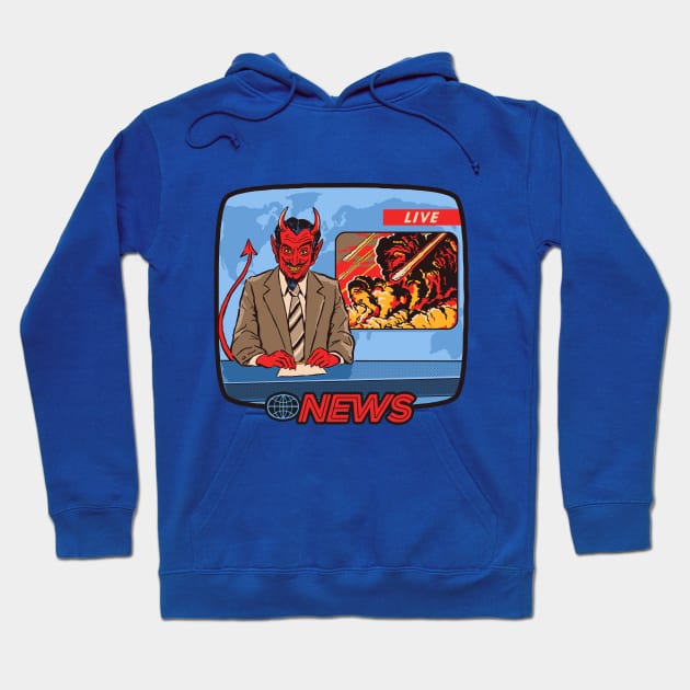 Breaking News Hoodie by Steven Rhodes